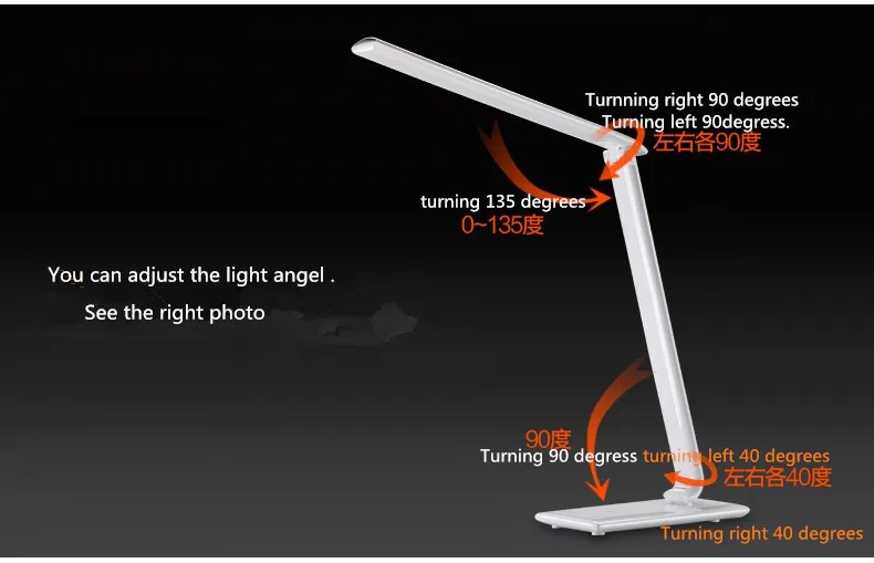 7 Вт TZ-008K LED Защита глаз LED Настольная лампа Регулируемый работы исследование свет диммер черный настольная лампа-Книга- чтение складной лампы led