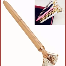 Новая хрустальная шариковая ручка Модная девушка 19 карат большая Алмазная металлическая ручка с кристаллами Свадьба День рождения фестиваль Компания Реклама