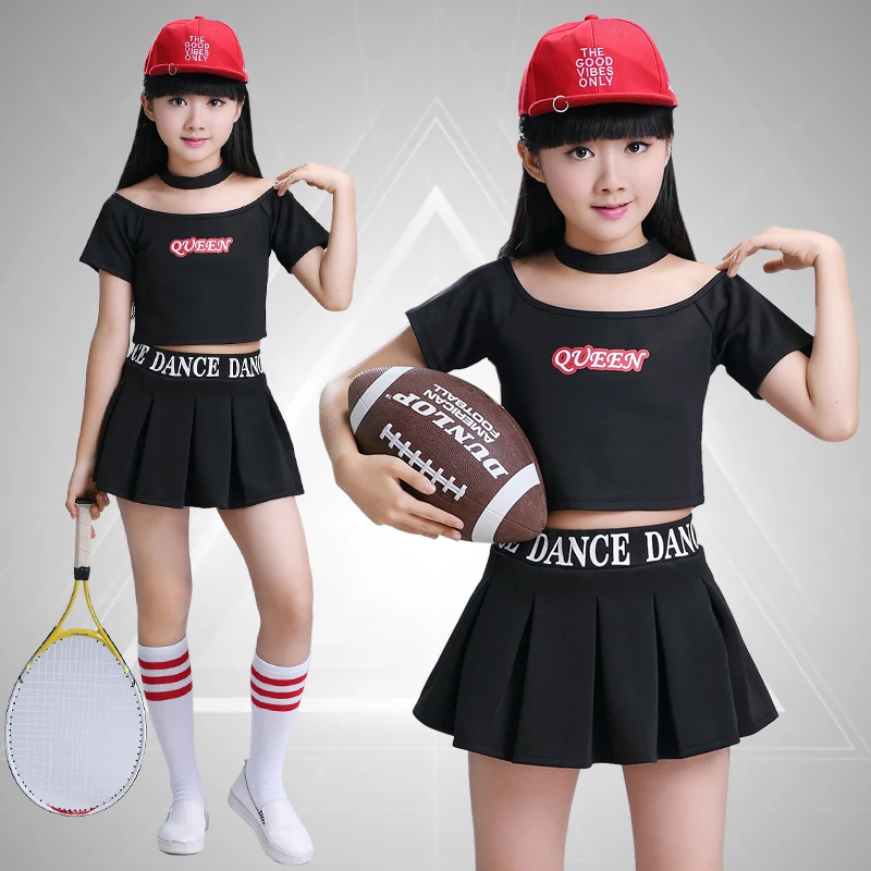 

New children perform jazz dance costumes dance girls Jazz Strapless short sleeved dress