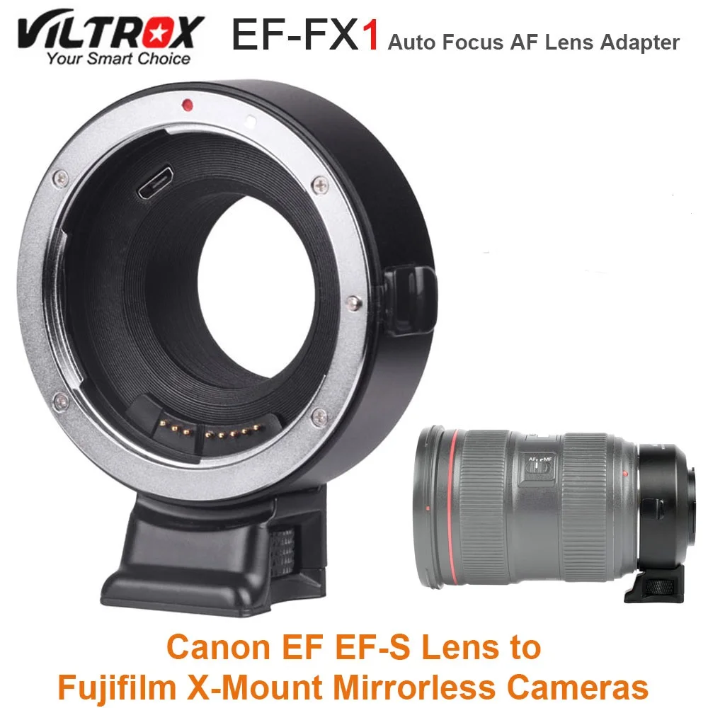  VILTROX EF-FX1 Auto Focus AF Lens Adapter Converter for Canon EF EF-S Lens to Fujifilm X-Mount Mirr