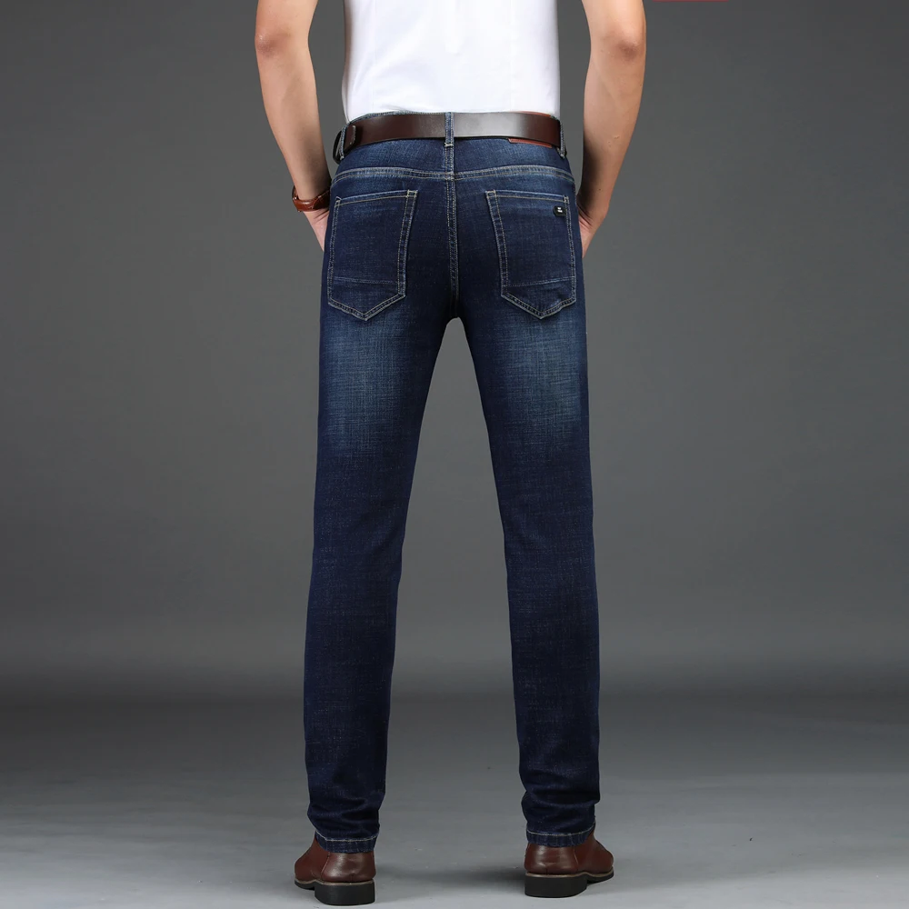 NIGRITY 2018 autumn winter New Men's Straight casual jeans Fashion 8935 thick denim trousers dark blue male pant big size 29-42