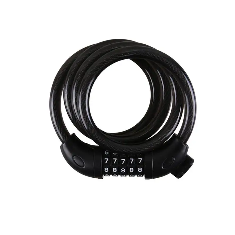 Bike Lock Cable 5 Digit Combination Bike Code Lock Bicycle Password Security Steel Cable Chain Lock for Bicycle Outdoors 2#