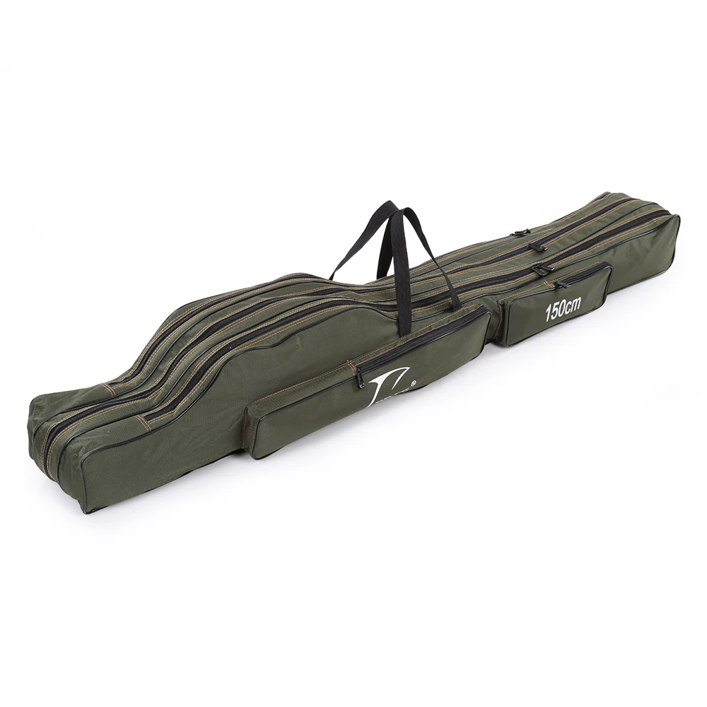 120/130/150cm Portable Folding Fishing Rod Carrier Canvas Fishing Pole