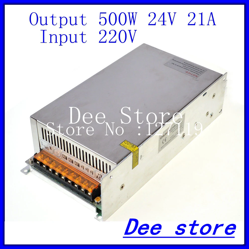 500W 24V 21A Single Output ac 220v to dc 24v Switching power supply