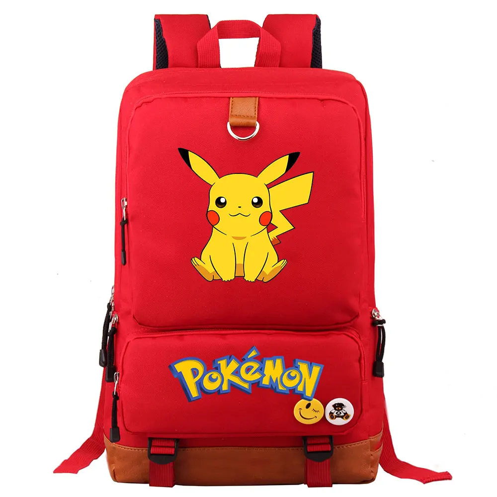 

Cartoon Anime Pokemon Boy Girl School bag Women Bagpack Teenagers Schoolbags Canvas Men Student Mochilas Fashion Laptop bag