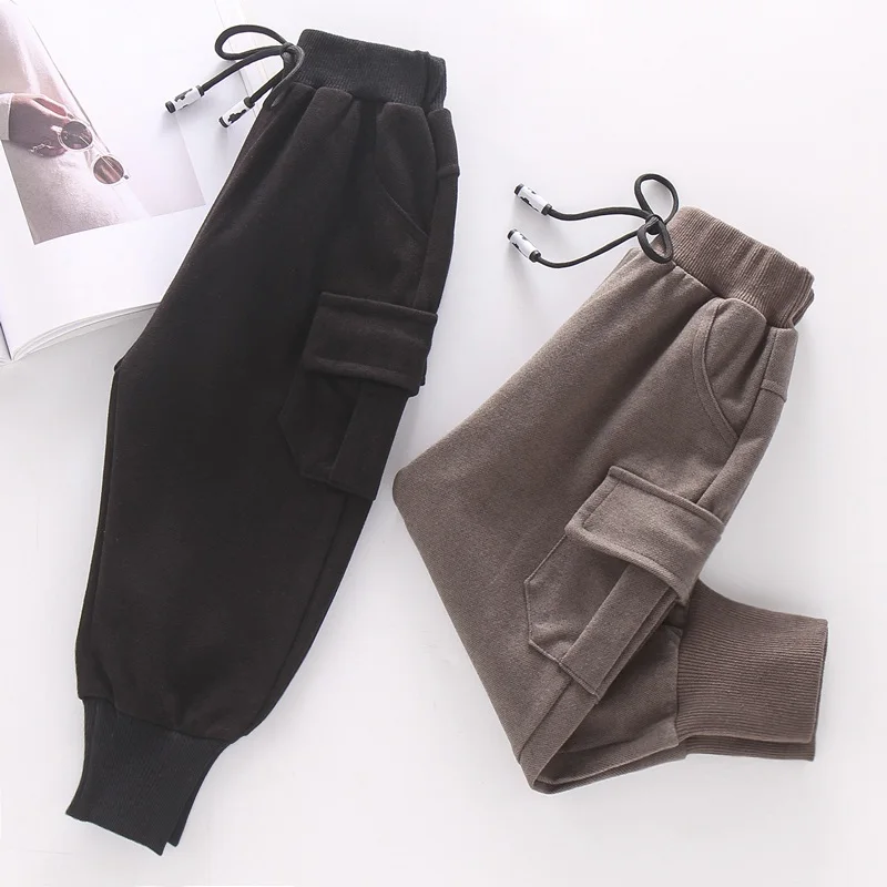 COOTELILI Fashion Active Boys Trousers Pants Baby 2019 Clothes Solid Sweatpants for 2-7t years boys full pants Kids Trousers (5)