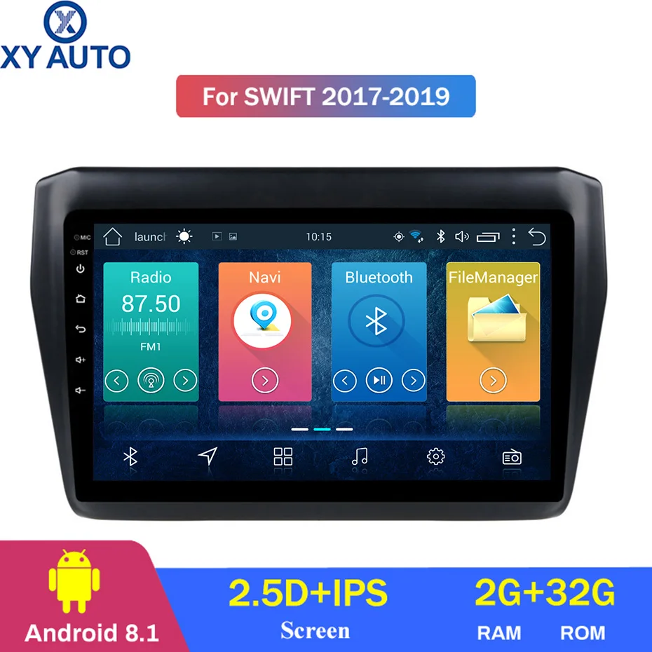 Discount 9 inch 2.5D IPS HD multi-touch screen Android 8.1 2G RAM 32G ROM NAVI for Suzuki SWIFT 2017-2019 with Bluetooth USB WIFI SW 0
