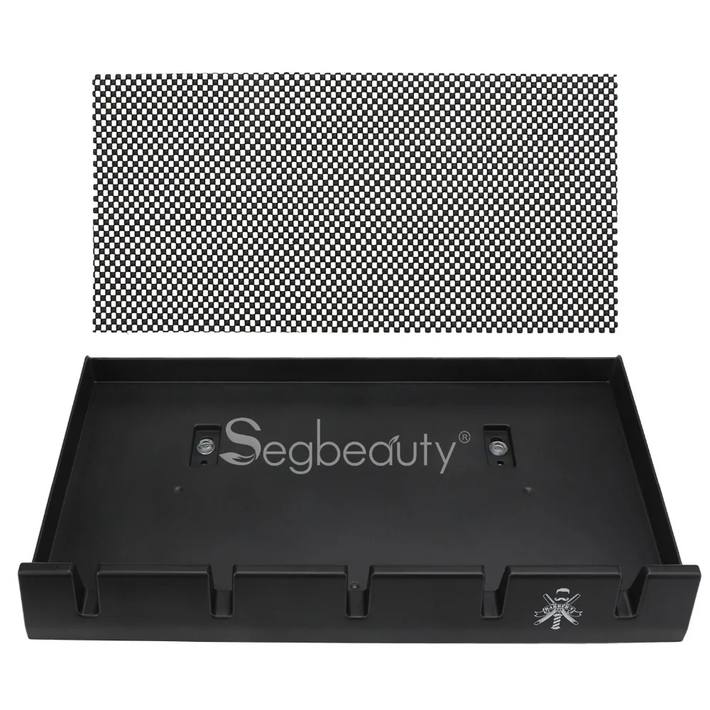 Salon Barer Clipper Tray Black Clippers Organizer Case with 5 Notches Professional Anti-slip Hairdresser Tools Box Salon Barer Clipper Tray Black Clippers Organizer Case with 5 Notches Professional Anti-slip Hairdresser Tools Box