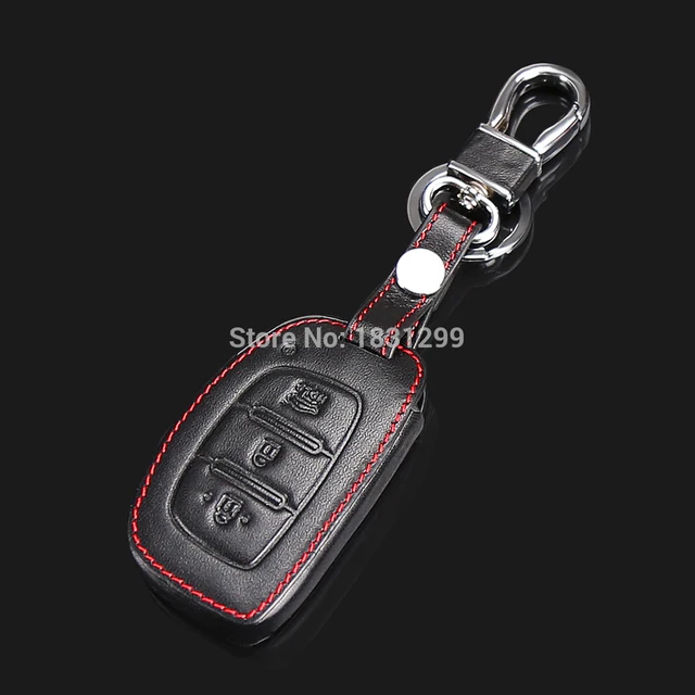 Car Genuine Leather Remote Control Keychain Key Cover Case For Car Genuine Leather Remote Control Keychain Key Cover Case For Hyundai Ix25 Ix35 Verna 3ons