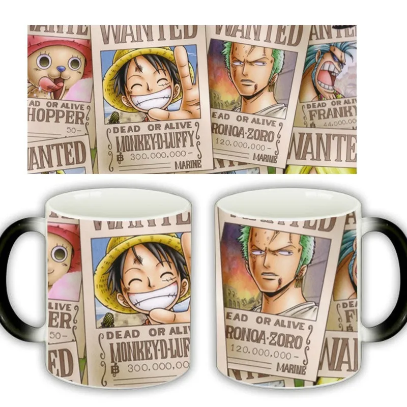 Аниме одна деталь Саурон Зоро Luffy Wanted керамическая меняющая цвет чашка кофейная кружка