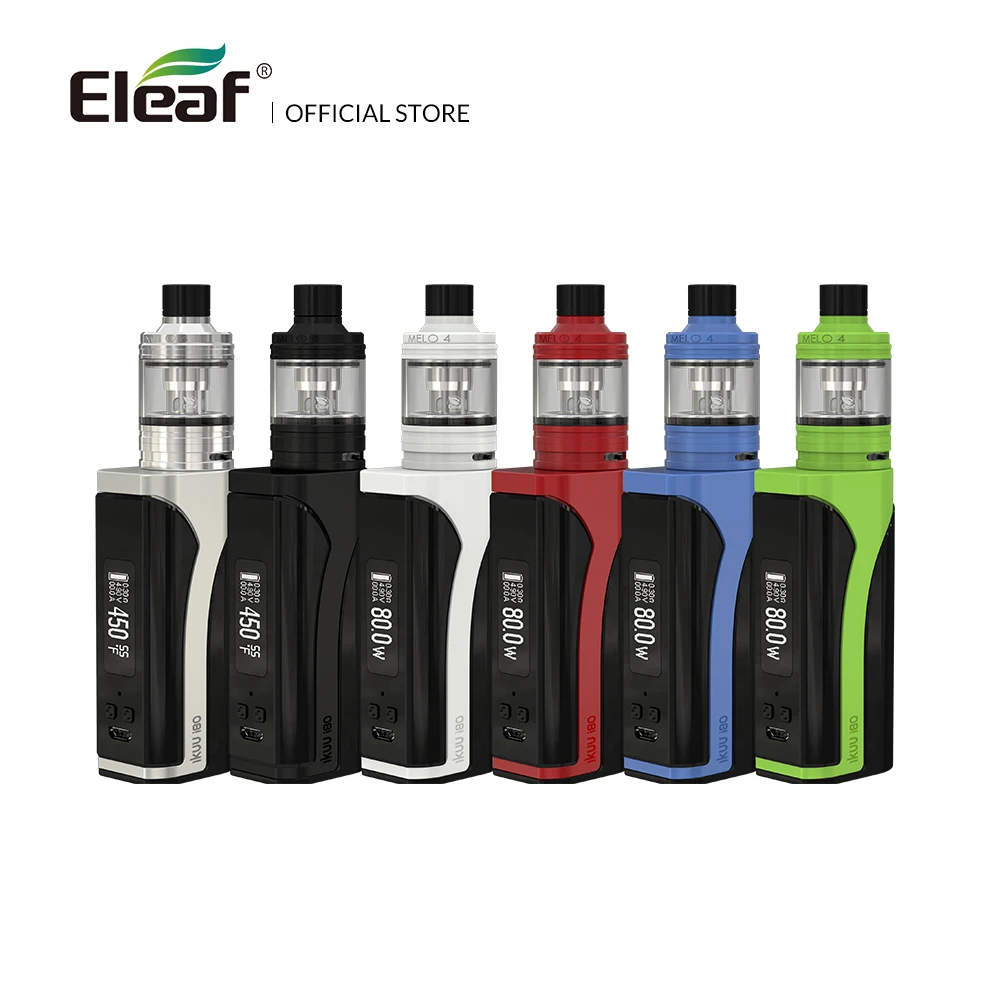 Original Eleaf iKuu i80 with MELO 4 full kit with 2ml/4.5ml E-liquid capacity 3000mAh Battery 510 Thread EC2 Head vape