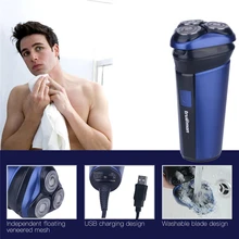Men Washable Rechargeable Rotary Three-blade Electric Shaver shaving machine Razor low noise fast response USB charging 36