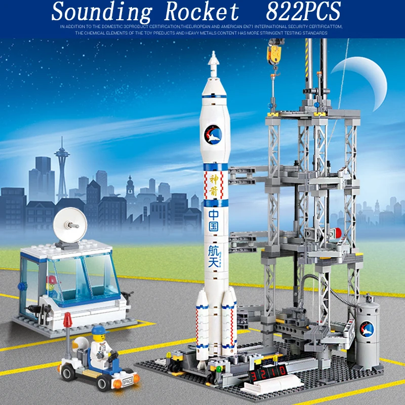 

Legoed Sounding 37003 Rocket Space Series Building Block Bricks Boy amiya Christmas Gift Jouet robotech Legoings Educational Toy
