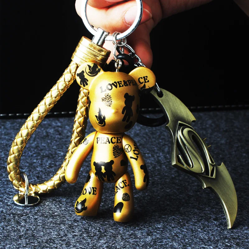 

2019 Fashion New Brand rubber Gloomy Bear Keychain Keyring For Women Bag Car Key Chain Trinket Jewelry Gift Souvenirs