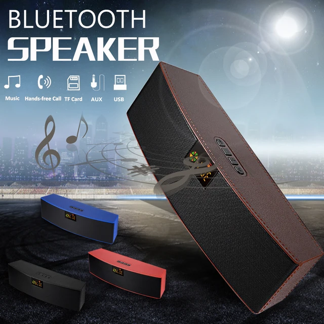 Wireless Bluetooth Speaker Portable Speaker Home Desktop Soundbar Stereo Outdoor Subwoofer Music Player LED USB TF AUX FM HiFi