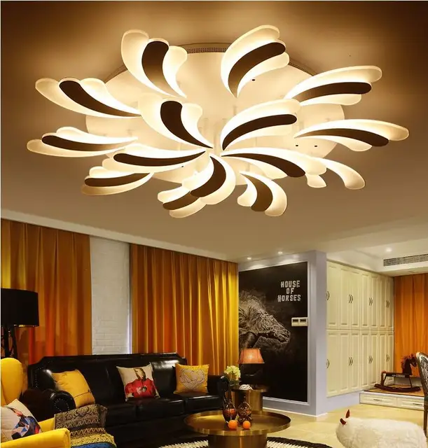 Acryl led woonkamer lamp creatieve sfeer bloem plafondlamp warme ... Acryl led woonkamer lamp creatieve sfeer bloem plafondlamp warme ...