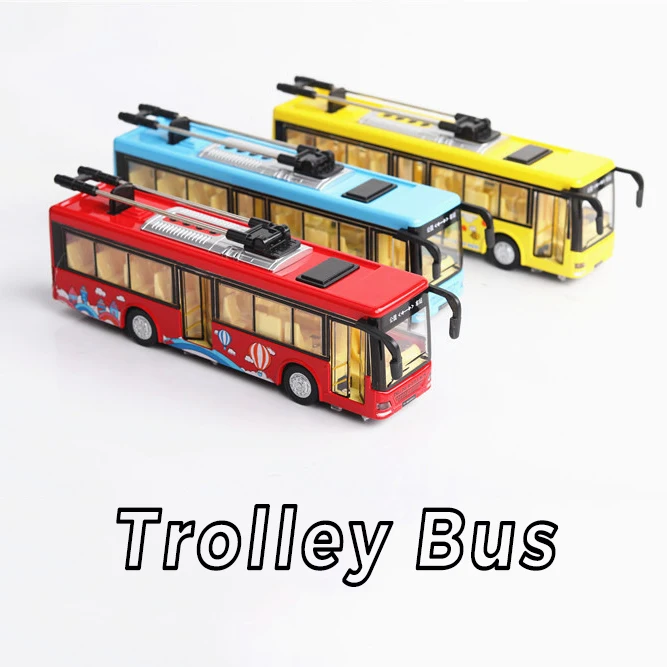 

Single Power Saving Tram 1:32 Scale Metal Simulation Toy Voice Broadcast Bus Alloy Car Gift For Children Boys Speelgoed