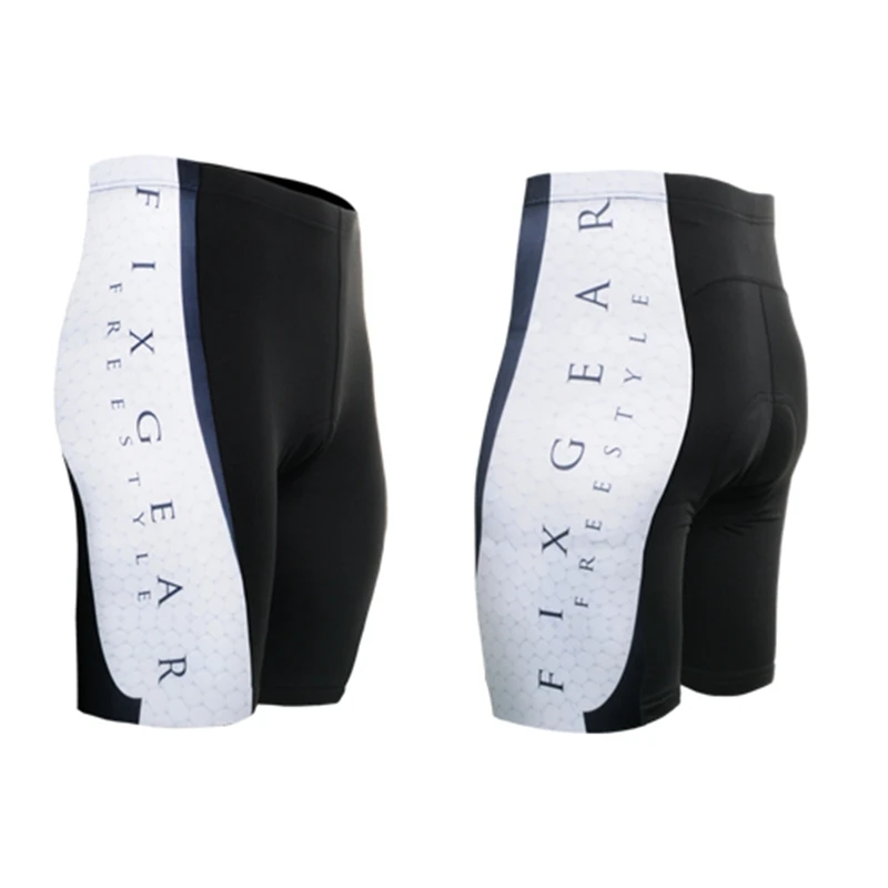 Stripe men's Cycling Biking black white Padded Shorts Mountain Bike
