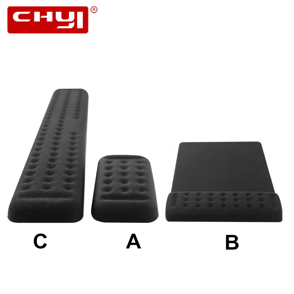 

CHYI Porous Soft Memory Mouse Pad Ergonomic Natural Rubber Single Hand Wrist Rest Mat Keyboard Mousepad Kit For Laptop Desktop