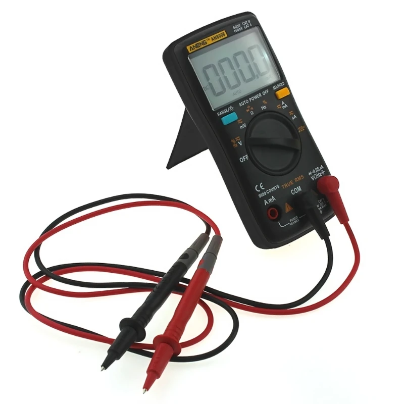

AN8008 True RMS LCD Digital Multimeter Voltmeter Ammeter Voltage Current Black