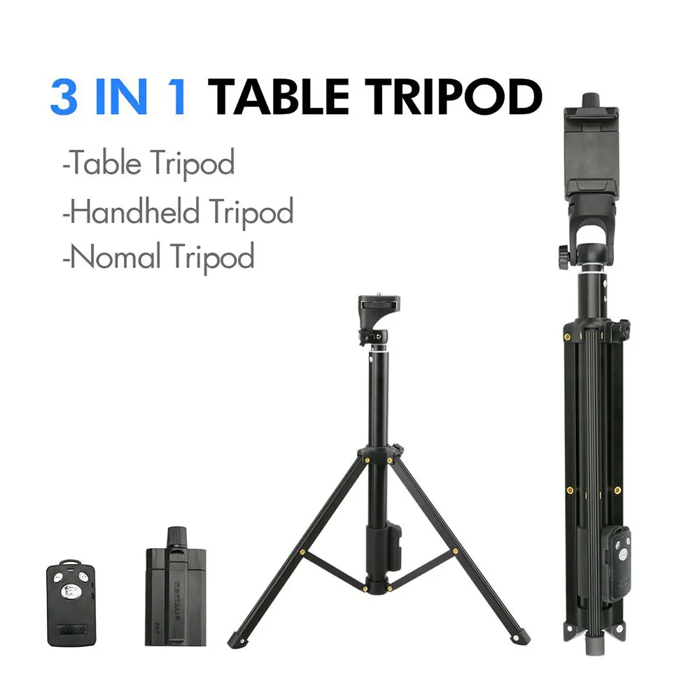 Portefeuille 3 in 1 Yunteng Selfie Stick Tripod Stand Mini Monopod Bluetooth For Iphone X 8 7 6 Xiaomi Redmi 5 Plus mi a1 Holder (6)