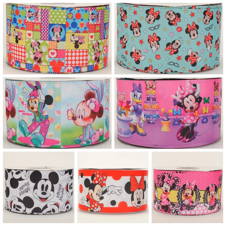 Новые 3 ྇ мм 50 ярдов и мультфильм печатных grosgrain ленты бесплатная