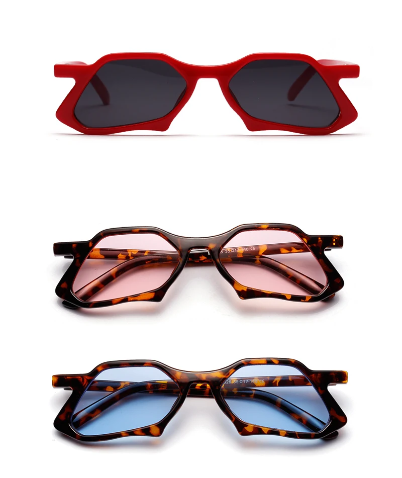 Peekaboo, Ретро стиль, полигон, солнцезащитные очки для мужчин, прозрачные линзы, синий, розовый,, неправильные, трендовые, солнцезащитные очки для женщин, uv 400, леопард