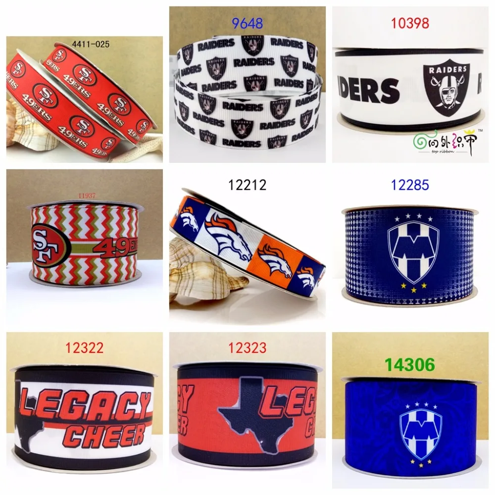 

Free shipping 50 yard per size sport ribbon printed grosgrain ribbon 14306