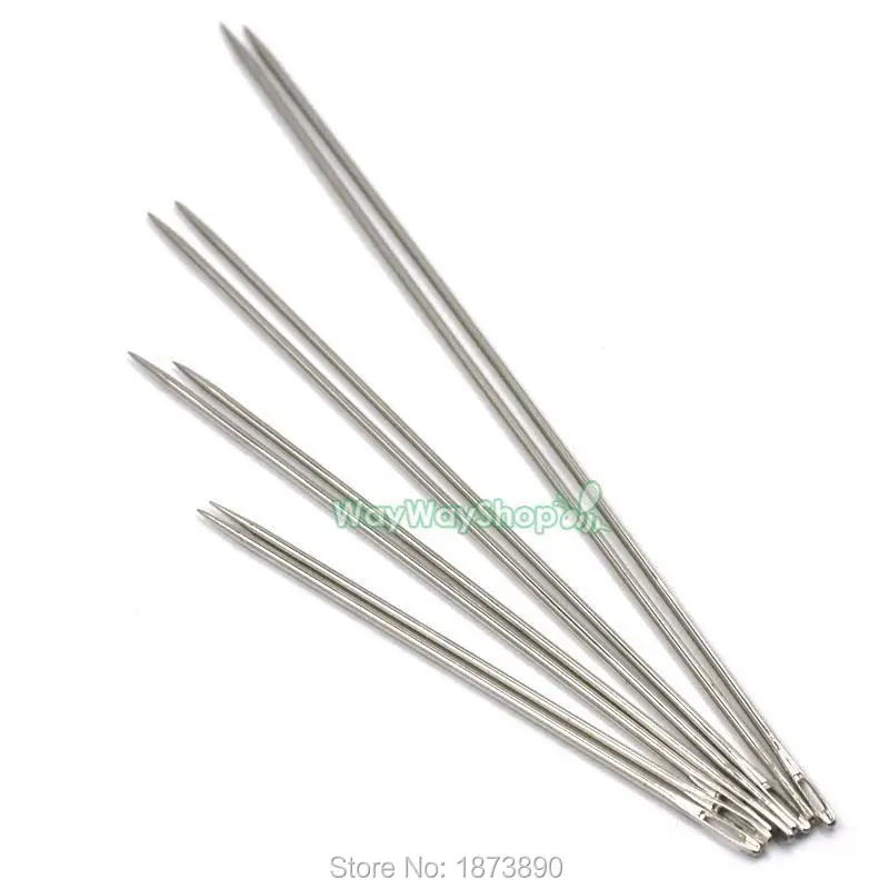 50 Pcs Metal Large Eye Needles Nickle Use For Hand Sewing Act Crafts