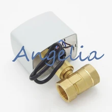 AC220V DN20 G3/" BSP Латунь 2 пути три провода два управления моторизованный шаровой клапан электрический привод клапан