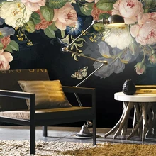 Beibehang пользовательские обои Винтаж роспись маслом роза цветок диван ТВ фон обои украшения дома фрески 3d обои