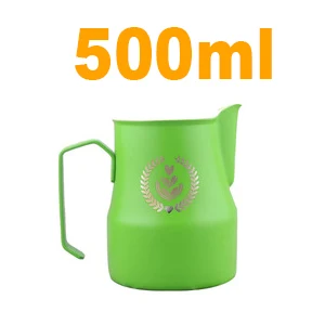 500 мл кувшин для крема из нержавеющей стали Pull Flower CupMilk Jug кружка для кофе, молока, эспрессо, пенообразующее средство для кофе - Цвет: Сливовый