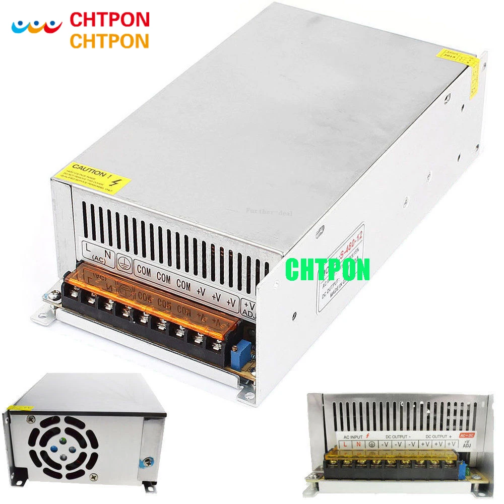 DC блок питания 12 V 50A 600 w светодиодный трансформатор драйвера AC110V 220 V to12v dc адаптер питания для полосы лампы CNC CCTV