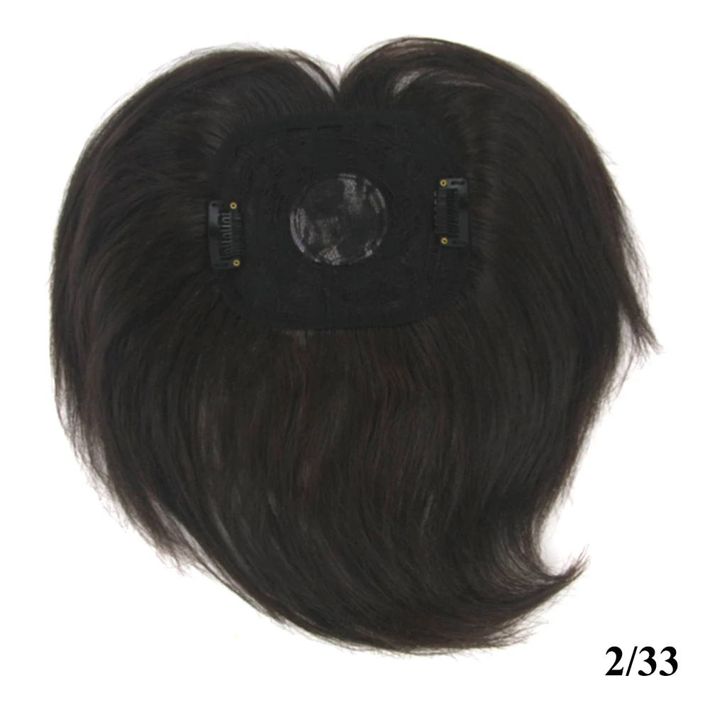 Soowee 4 цвета высокотемпературное волокно синтетические волосы Toupees шиньоны прямые верхние волосы для мужчин и женщин - Цвет: 1B/30HL