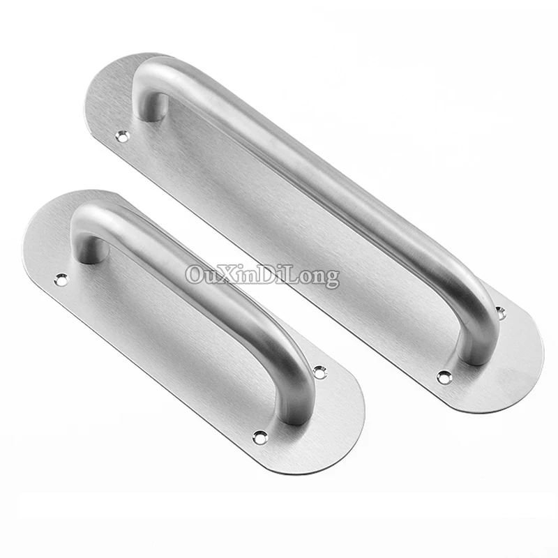 HOT 4PCS European Stainless Steel Door Handles Wooden Fire Door Handles