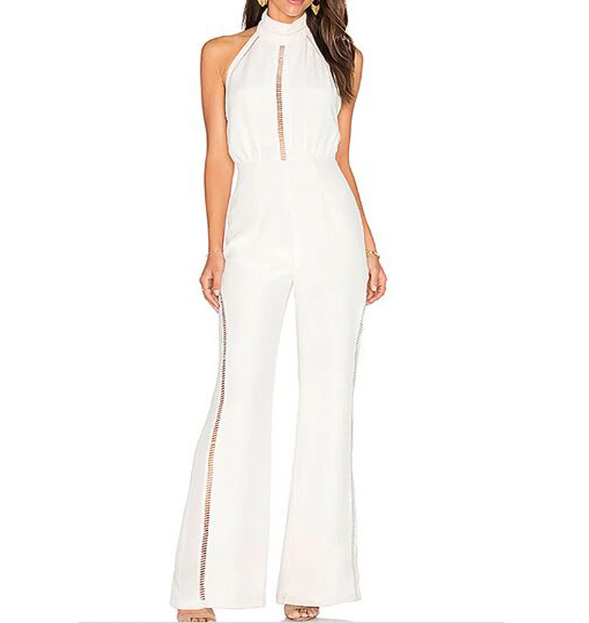 Стиль № P122 белые шелковые сексуальные комбинезоны с открытой спиной|jumpsuit style|style