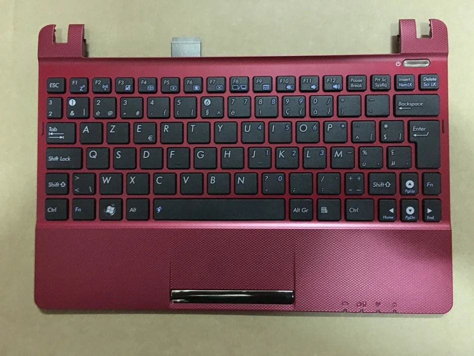 New BE Belgium Azerty Layout Keyboard for Asus EeePC SeaShell X101 X101H X101CH  C Case Red With Black Laptop Keybaord -1