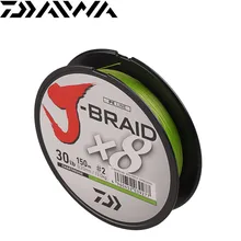 DAIWA, J-BRAID, 150 м, леска Tresse Peche, 8 оплетка, 20/25/30lb, Linha Multifilamento Para Pesca PE, леска Carpe