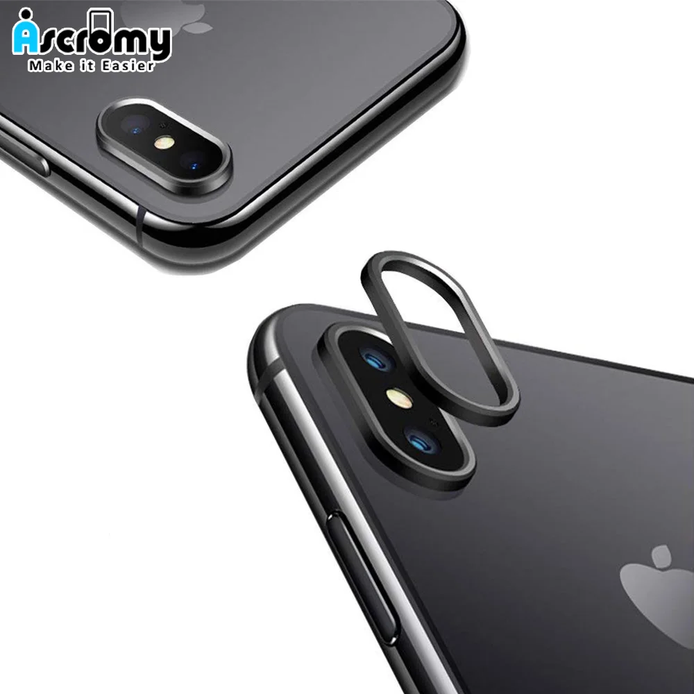 

Ascromy Camera Lens Protector For Apple iPhone XS Max XR X 10 8 7 6 6S Plus Metal Rear Camera Ring Guard Case Cover Accessories