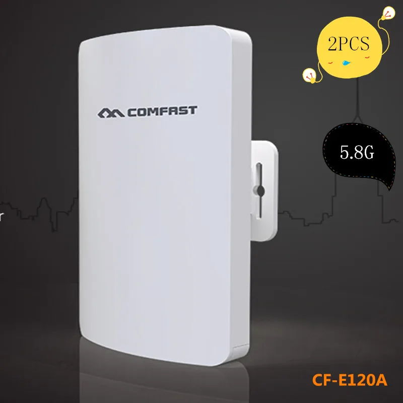 2 шт. Comfast 300 м 5 г мини открытый беспроводной cpe и Wi-Fi маршрутизатор с 11dbi Antena сети Wi-Fi мост для long range Wi-Fi получения