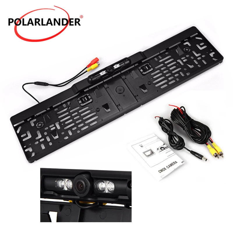 

Vehicle Rearview Camera European Car Licence Plate Car Rear View Camera Waterproof 4 LED Night Vision 170 Degree Viewing Angle