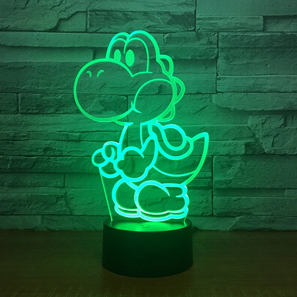 Игры Марио Йоши Яйцо дети светодиодные лампы ночь для ребенка Спальня декоративные 3d светильник на батарейках Usb стол Прохладный ребенка ночник