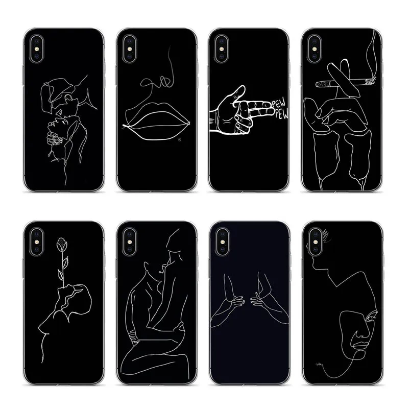 

Aiboduo Line art body painting Soft silicone Cover case For iPhone X XS XR XSMax 6 6PLUS 8 8plus 7 7plus 6s 6sPlus