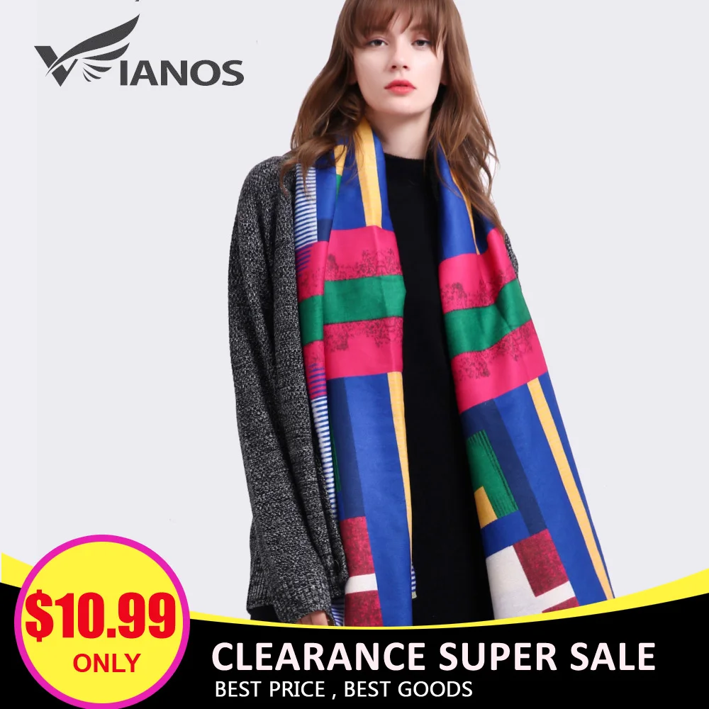 

VIANOSI Clearance Sale Cashmere Scarf Women Brand Thicken Woman Foulard Wool Bufandas Warm Bandana Winter Shawls and Scarves