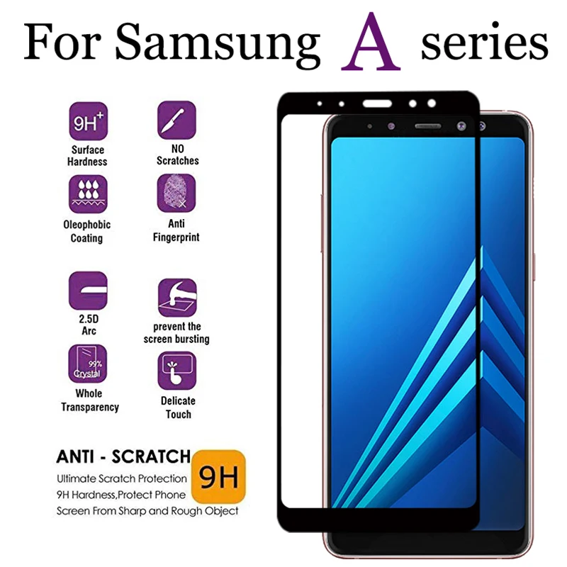 

Protective Glass For Samsung A7 A8 Plus 2018 A8s Tempered Glas Screen Protector Case On Galaxy A 7 8 8a 7a A8plus tremp samsumg