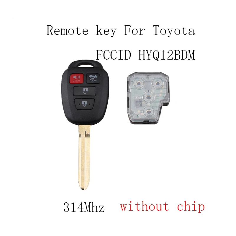 QWMEND 4 кнопки дистанционный ключ-брелок от машины для Toyota Camry 2012 2013 HYQ12BDM ключ G/H чип опционально