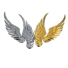Car decoration sticker 3d alloy Metal Angel Hawk Wings Emblem Badge Decal Logo Sticker 2pcs for