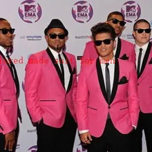 Новое поступление, на заказ, облегающие, на одной кнопке, деловые смокинги для жениха, шаль с отворотом, Розовые Костюмы для жениха, мужской костюм(пиджак+ штаны+ галстук