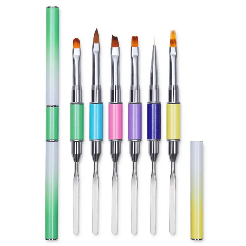 1pcs Dual ended Acrylic UV Gel Nail Art Brush Painting Drawing Liner