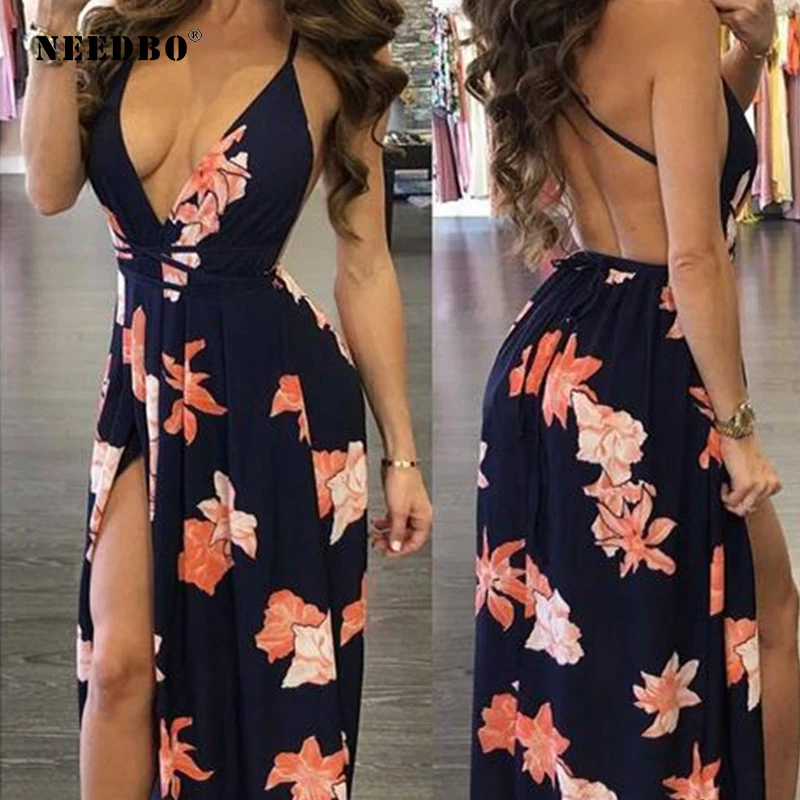open back maxi dress casual